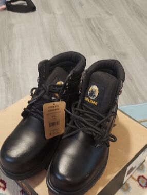 Brahma Black Steel-Toe Work Boots